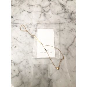 Kristen Elspeth Delicate Layering Gold Plated T-Bar Finger Bracelet